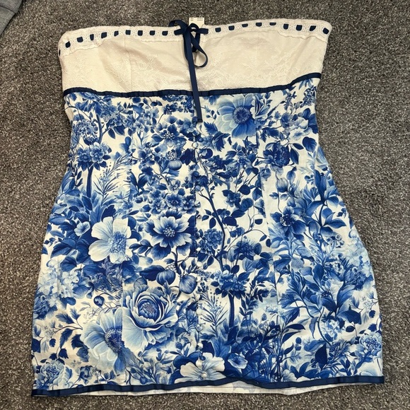Anthropologie Dresses & Skirts - Anthropologie Blue Lace Floral Dress